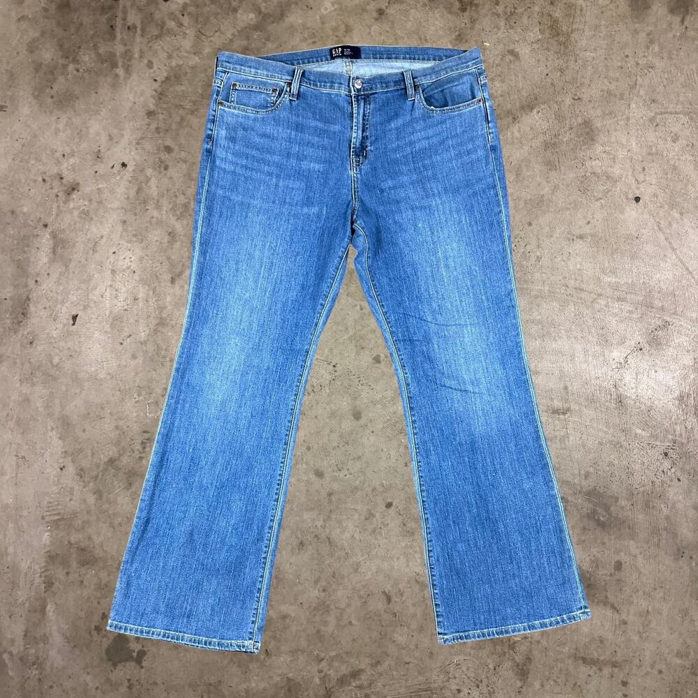 Gap Perfect Boot Jeans Bootcut Leg Medium Wash Denim Blue Womens Size 18/34R